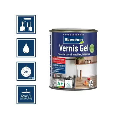 Vernis gel biosource chêne moyen 0.5L - BLANCHON - 1052