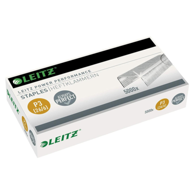 Boîte de 5000 Agrafes 26/6 mm Galva P3 - Leitz