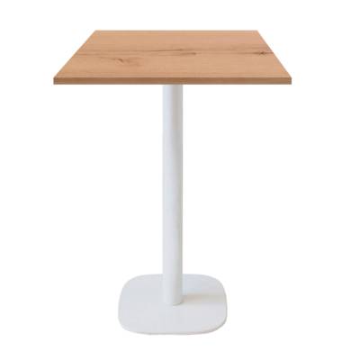 Mange-debout pied blanc 60x60cm chene delano - intérieur - RestooTab