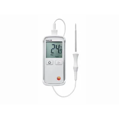 Thermomètre alimentaire 108 à sonde interchangeable TC type K/T - TESTO - 0563 1080