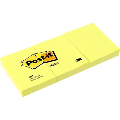 Lot de 3 Notes repositionnables, 38 x 51 mm, jaune - Post-it