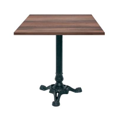 Table pied noir 70x70cm chene montagne - intérieur - RestooTab