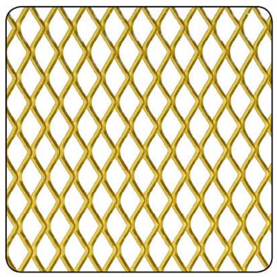 Grille en aluminium anodisé or déployé long.50cm larg.25cm ép.0,8mm - Gedimat - CQFD
