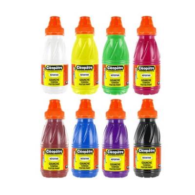 Lot de 8 flacons de Gouache Néfertari 250ml - CLÉOPÂTRE