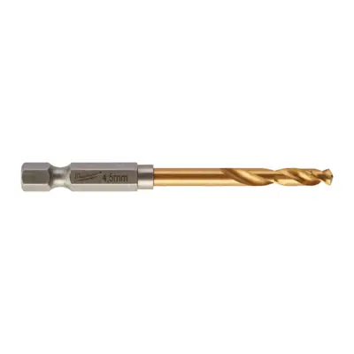 Foret métaux Shockwave HSS-G TiN Red Hex - Ø 4,5 x 76 mm - 10 pièces - MILWAUKEE - 4932478179