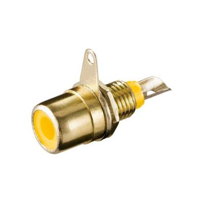 Fiche RCA femelle à souder Jaune - GOOBAY