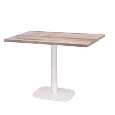 Table pied blanc 120x70cm bois tages - intérieur - RestooTab