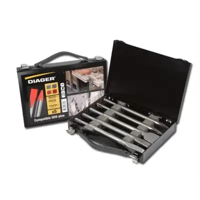 Coffret pic et burin SDS Plus DIAGER - 5 pièces - 111C - DIAGER BATIMENT SA