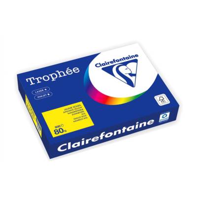 Ramette Papier FSC A4 80g 500 Feuilles Jaune Soleil - CLAIREFONTAINE