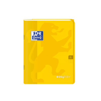 Cahier Easybook agrafé 17x22cm 96 pages grands carreaux 90g jaune - Oxford
