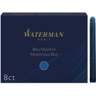 Etui de 8 cartouches longues encre bleu mystère - WATERMAN
