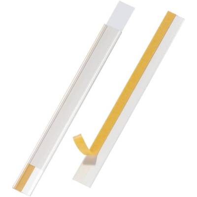 Lot 50 Porte-Étiquettes Adhésifs Scanfix avec Étiquettes Transparent L200 x L20 mm - DURABLE