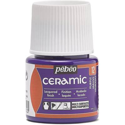 Flacon 45 ml peinture CERAMIC faïence et multi support MAUVE - PÉBÉO