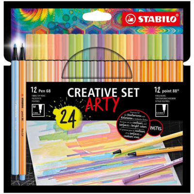 Set créatif point 88/Pen 68 ARTY, étui carton de 24 - STABILO
