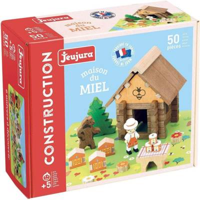 Jeu de Construction en Bois Naturel la maison du miel 50 pcs - JEUJURA