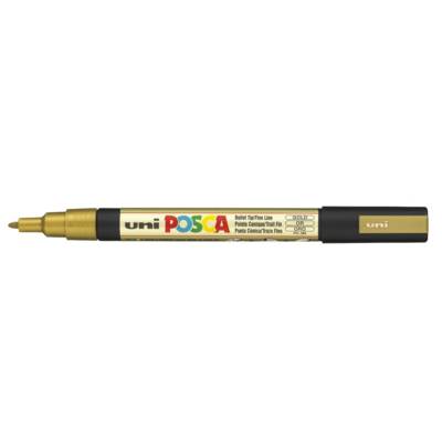 Marqueur pointe conique fine pc3m 0,9 - 1,3mm or - POSCA