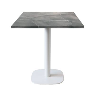 Table pied blanc 70x70cm lune bleue - intérieur - RestooTab