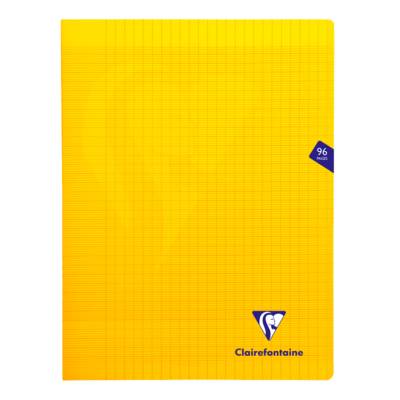 Cahier MIMESYS Piqué Polypro 24 x 32 cm 96 pages 90g Séyès Jaune - Clairefontaine