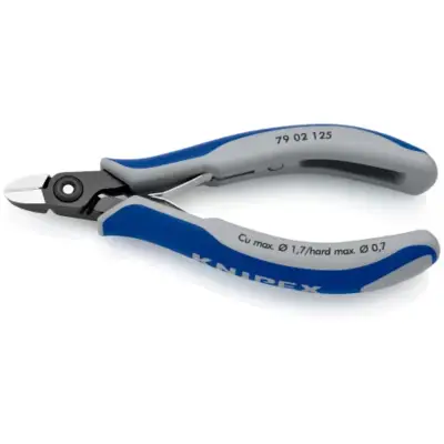 Pince coupante de précision pour électronique avec petit biseau - 125 mm - KNIPEX - 7902125