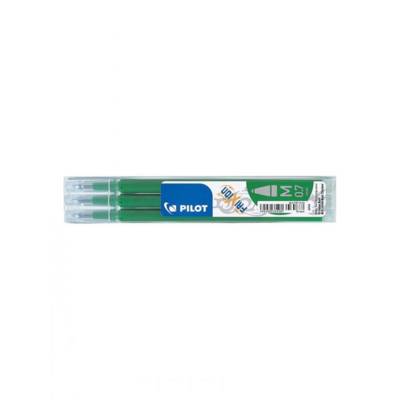 Set de 3 recharges pour roller FriXion Ball pointe moyenne (0,7mm). Encre vert - Pilot