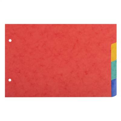 Intercalaires pour fiches bristol carte lustrée 225g 4 positions - A5 148x210mm - EXACOMPTA