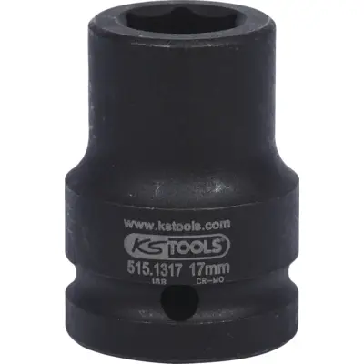 Douille à chocs 6 pans 3/4", 17 mm sur carte - KSTOOLS - 515.1317-E