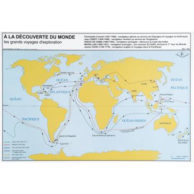 Planche éducative "A la découverte du Monde: les grands voyages – Ulmann