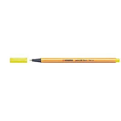 Stylo-Feutre POINT 88 Pointe Fine 0,4 mm Jaune FLUO - STABILO