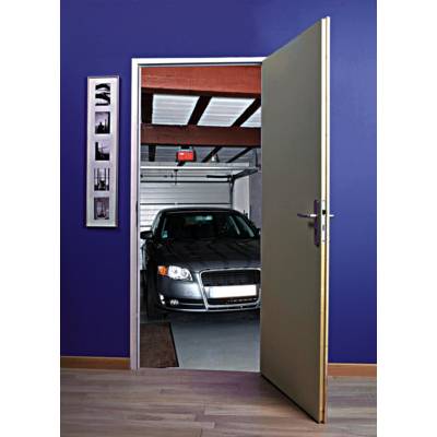 Bloc-porte stable isolant climat C à peindre Hui. 66x54mm - 204 x 93 cm - gauche poussant - Gedimat - JELD WEN