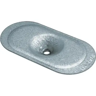 Plaquette de répartition à cuvette alu zinc 82 x 40 R Trou Ø 5,1 mm - 1 pièce - ETANCO - 294705 - ETANCO LR SA