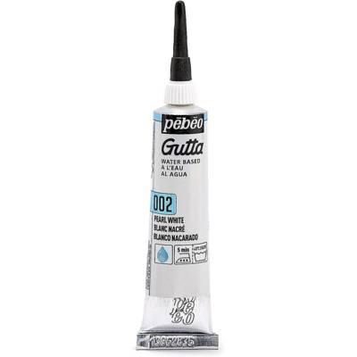 Tube 20ml Peinture GUTTA à l'eau BLANC - PÉBÉO
