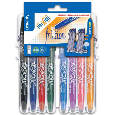 Stylo roller FRIXION BALL 07 Set2Go, étui de 8 - PILOT