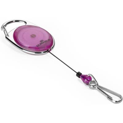 Porte badge Clip ceinture avec yoyo ovale Violet / transparent - DURABLE