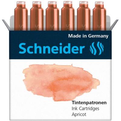 Etui de 6 Cartouches d'encre pour Stylo plume Pastel Abricot - Schneider
