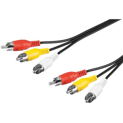 Câble Audio Vidéo 3x RCA mâle > 3x RCA mâle 1,5 m - GOOBAY