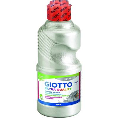 Flacon de 250 ml de gouache métallisée de couleur argent - GIOTTO