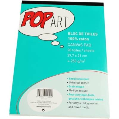 Pop Art Bloc De Toile Coton A4 - PÉBÉO