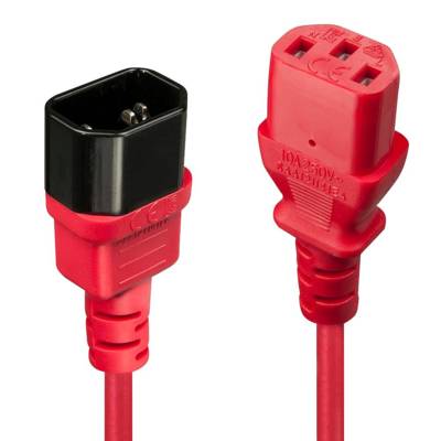 Rallonge secteur IEC, rouge, 1m - LINDY