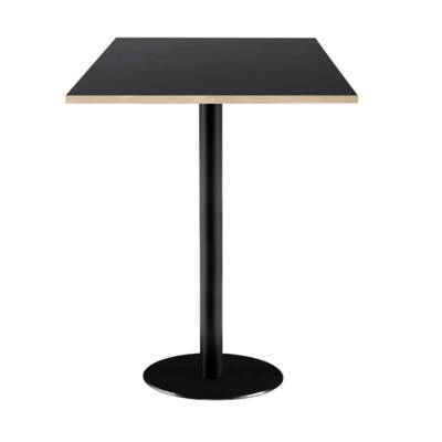 Mange-debout pied noir 60x60cm noir chant bois - intérieur - RestooTab