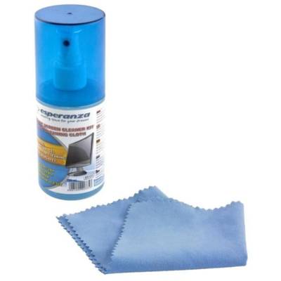 Kit Nettoyage 200 ml pour écrans LED/LCD/TFT/Plasma + Chiffon Micro Fibre - ESPERANZA