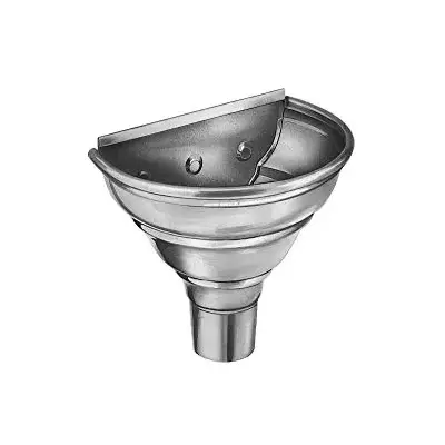 Cuvette 1/2 ronde de face VM Building - zinc naturel - Ø 100 mm - 220019388 - VM BUILDING SOLUTIONS