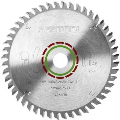Lame de scie spéciale FESTOOL Ø160x2,2x20 TF48 - 496308