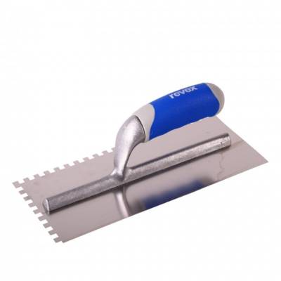 Platoir italien inox 28cm dents carrées 6mm manche bi matière - Gedimat - REVEX