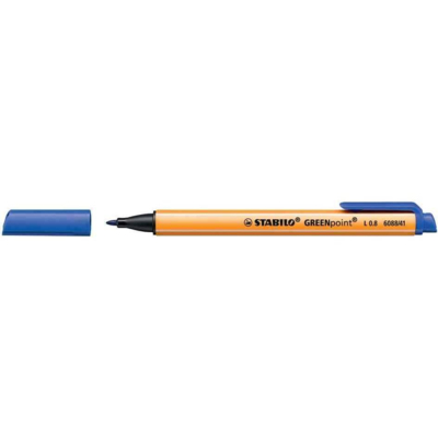 Stylo Feutre GREENpoint Pointe large 0,8 mm Bleu - STABILO