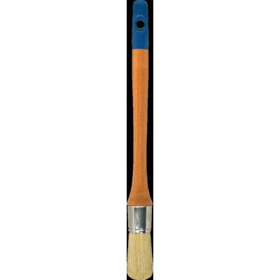 Brosse pouce mélange soies fibres synthétiques spécial acryl professionnel manche bois verni n°4 diam.25mm - Gedimat - NESPOLI