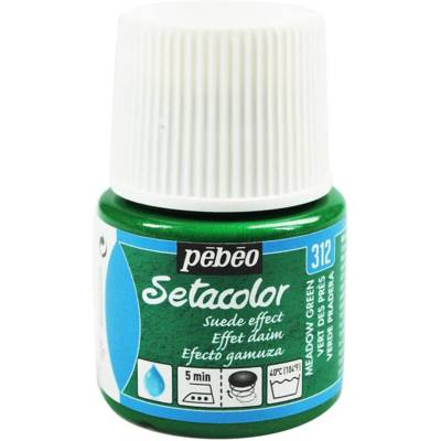 Flacon 45ml Peinture textile effet Daim VERT PRES - PÉBÉO