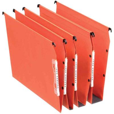 Boîte de 25 dossiers suspendus en kraft Orange pour armoire Dual fond 15mm - ESSELTE