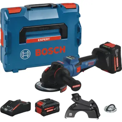 Meuleuse angulaire EXPERT EXWS18V-15PS 125mm - BOSCH - avec 2 batteries 8Ah - chargeur - L-BOXX - 06019M6402