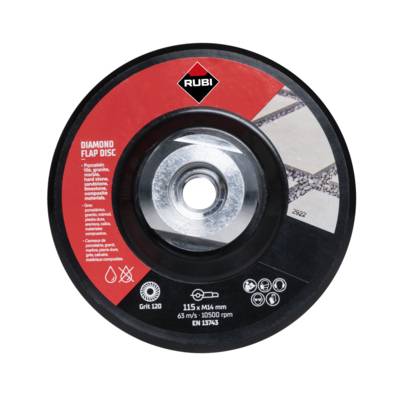 Disque à lamelles grain moyen - Ø 115 mm - Gedimat - RUBI