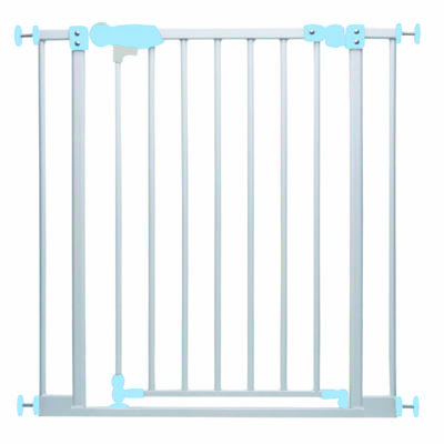 Barrière de protection ENZO pour enfants métal blanc - h.77 cm l.73 à 81 cm - Gedimat - NORDLINGER